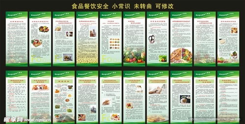 食品餐饮安全小常识 宣传海报设计图